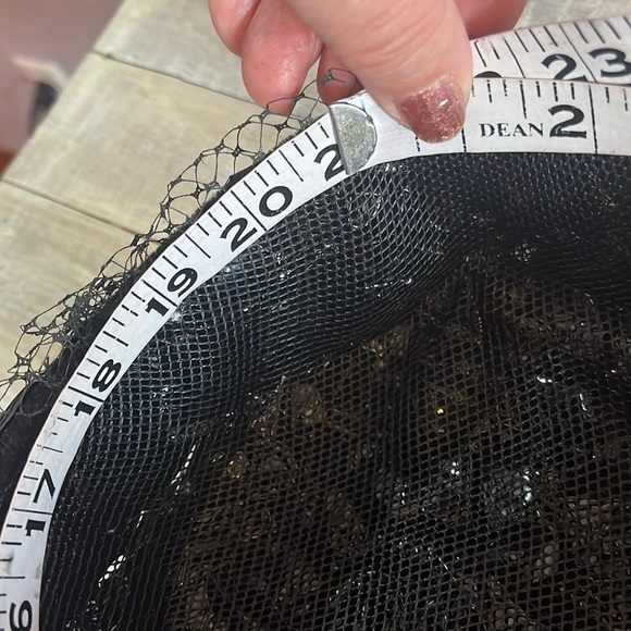 EUC VTG Box Hat with Netting black textures material/ inner mesh lining - Picture 10 of 10